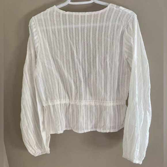 NEW! Shein Cotton Waist Tie Blouse - Picture 2 of 5